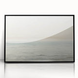 Vintage Landscape Art - Gentle Ocean Waves and Soft Sky