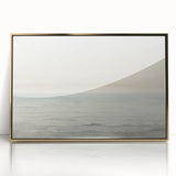 Vintage Landscape Art - Gentle Ocean Waves and Soft Sky