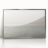 Vintage Landscape Art - Gentle Ocean Waves and Soft Sky