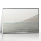 Vintage Landscape Art - Gentle Ocean Waves and Soft Sky