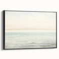 Vintage Landscape Art - Gentle Ocean Waves and Soft Sky