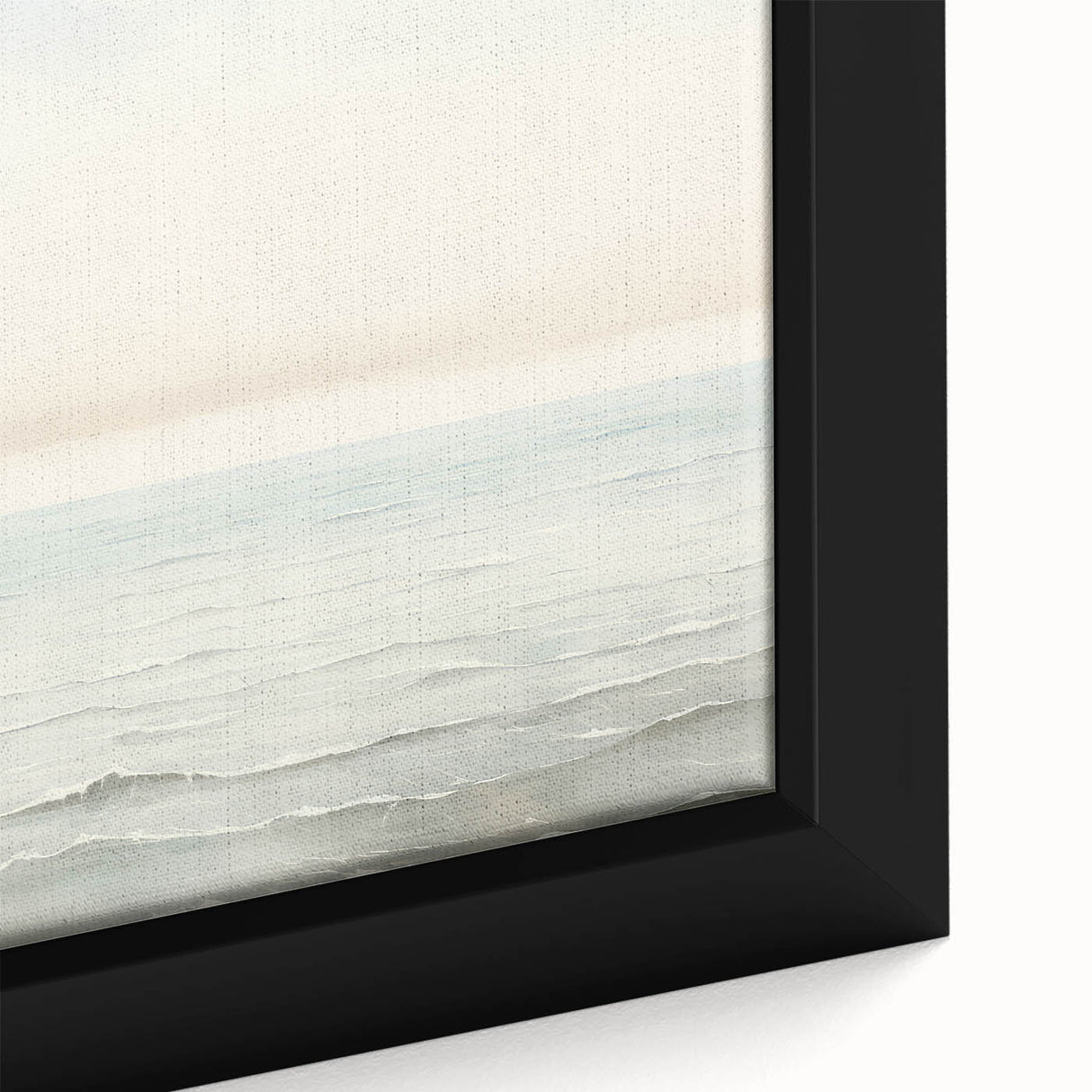 Vintage Landscape Art - Gentle Ocean Waves and Soft Sky