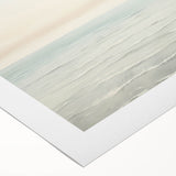 Vintage Landscape Art - Gentle Ocean Waves and Soft Sky
