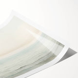 Vintage Landscape Art - Gentle Ocean Waves and Soft Sky