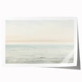 Vintage Landscape Art - Gentle Ocean Waves and Soft Sky