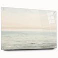 Vintage Landscape Art - Gentle Ocean Waves and Soft Sky