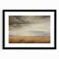 Vintage Landscape Art - Golden Field Under Dramatic Skies