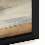 Vintage Landscape Art - Golden Field Under Dramatic Skies