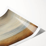 Vintage Landscape Art - Golden Field Under Dramatic Skies