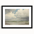 Vintage Landscape Art - Dramatic Clouds and Waves at the Beach