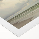 Vintage Landscape Art - Dramatic Clouds and Waves at the Beach