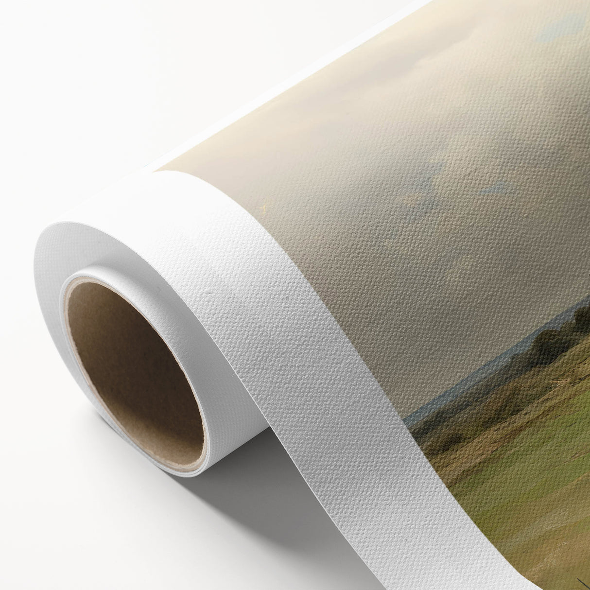 Vintage Landscape Art - Tranquil Country House and Lush Fields