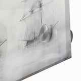 Vintage Landscape Art - Ships in Fog on the Open Sea