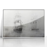 Vintage Landscape Art - Ships in Fog on the Open Sea