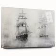 Vintage Landscape Art - Ships in Fog on the Open Sea