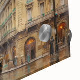 Vintage Landscape Art - Parisian Street with Rainy Atmosphere