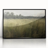 Vintage Landscape Art - Tall Grass in Tranquil Rural Setting