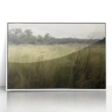 Vintage Landscape Art - Tall Grass in Tranquil Rural Setting