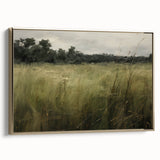 Vintage Landscape Art - Tall Grass in Tranquil Rural Setting