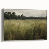 Vintage Landscape Art - Tall Grass in Tranquil Rural Setting