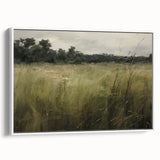 Vintage Landscape Art - Tall Grass in Tranquil Rural Setting
