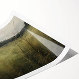 Vintage Landscape Art - Tall Grass in Tranquil Rural Setting