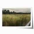 Vintage Landscape Art - Tall Grass in Tranquil Rural Setting