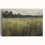 Vintage Landscape Art - Tall Grass in Tranquil Rural Setting