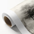 Vintage Landscape Art - Misty Forest with Bare Trees