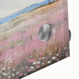 Vintage Landscape Art - Coastal Cottage with Blooming Flowers