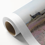 Vintage Landscape Art - Coastal Cottage with Blooming Flowers