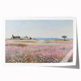 Vintage Landscape Art - Coastal Cottage with Blooming Flowers