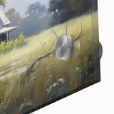 Vintage Landscape Art - Abandoned House in a Rural Meadow