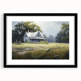 Vintage Landscape Art - Abandoned House in a Rural Meadow