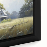 Vintage Landscape Art - Abandoned House in a Rural Meadow