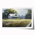 Vintage Landscape Art - Abandoned House in a Rural Meadow