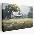 Vintage Landscape Art - Abandoned House in a Rural Meadow