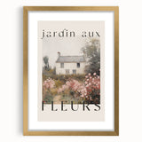 Vintage French Cottage Art – Classic Floral Landscape Print