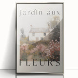Vintage French Cottage Art – Classic Floral Landscape Print