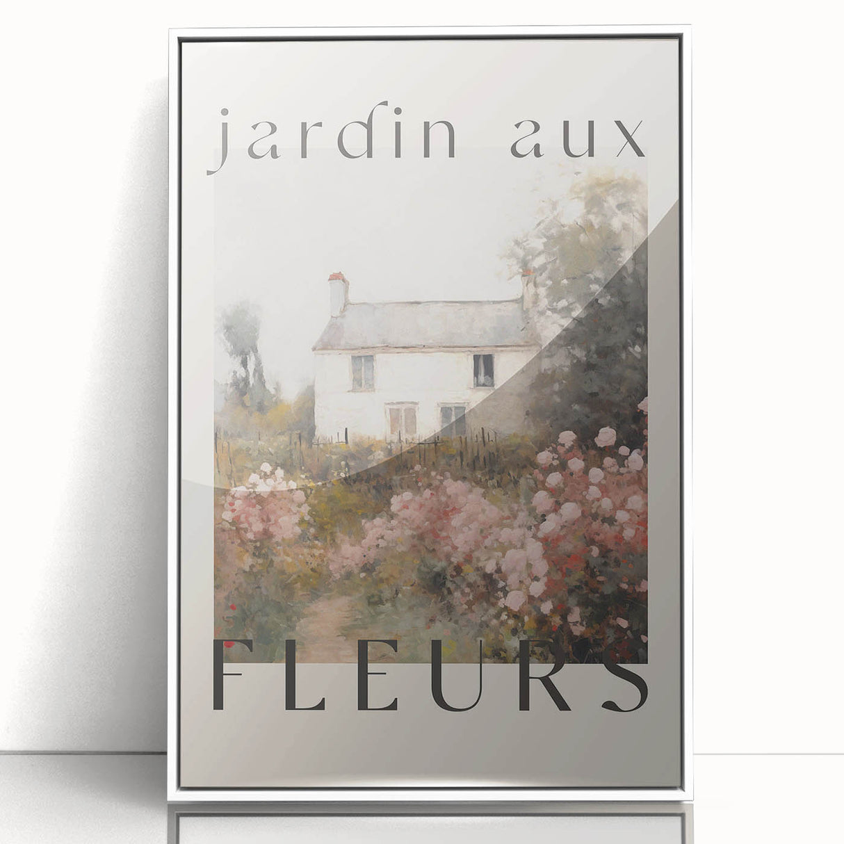 Vintage French Cottage Art – Classic Floral Landscape Print