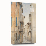 Vintage Landscape Art – Historic City Alley Print – Antique Urban Wall Art