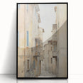 Vintage Landscape Art – Historic City Alley Print – Antique Urban Wall Art