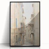 Vintage Landscape Art – Historic City Alley Print – Antique Urban Wall Art