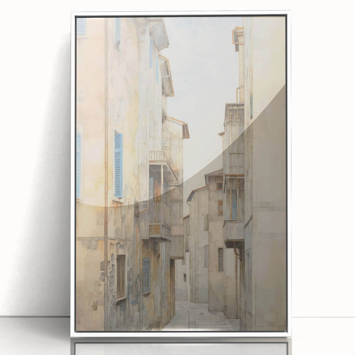Vintage Landscape Art – Historic City Alley Print – Antique Urban Wall Art