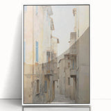 Vintage Landscape Art – Historic City Alley Print – Antique Urban Wall Art