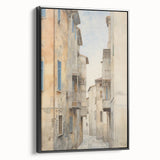 Vintage Landscape Art – Historic City Alley Print – Antique Urban Wall Art