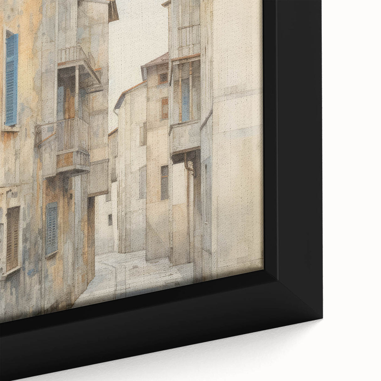 Vintage Landscape Art – Historic City Alley Print – Antique Urban Wall Art