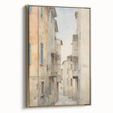 Vintage Landscape Art – Historic City Alley Print – Antique Urban Wall Art