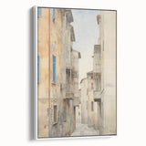 Vintage Landscape Art – Historic City Alley Print – Antique Urban Wall Art