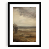 Vintage Landscape Art – Dramatic Countryside Scene – Antique Rural Wall Art